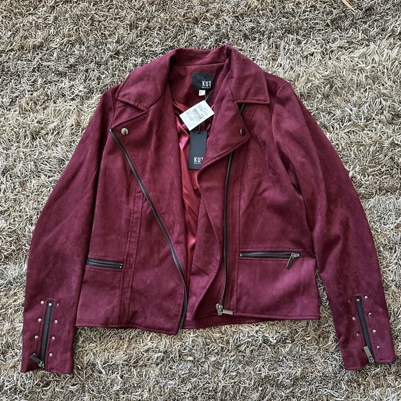 NWT Kut from the Kloth Burgundy Jacket - Picture 3 of 9